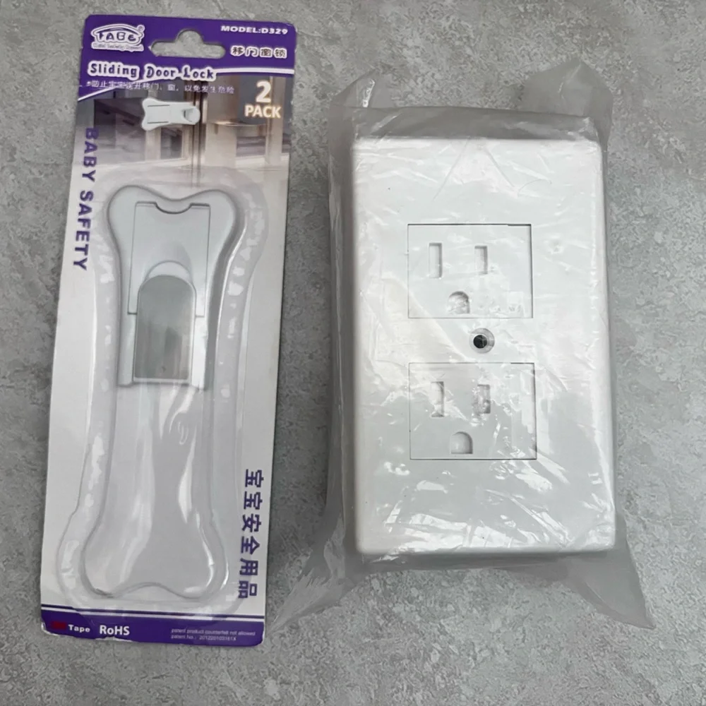 Self closing Outlet Covers and Sliding Door Lock - Picture 1 of 4